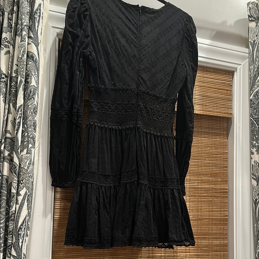 Free People The Delightful Mini Dress in Black - Picture 4 of 4